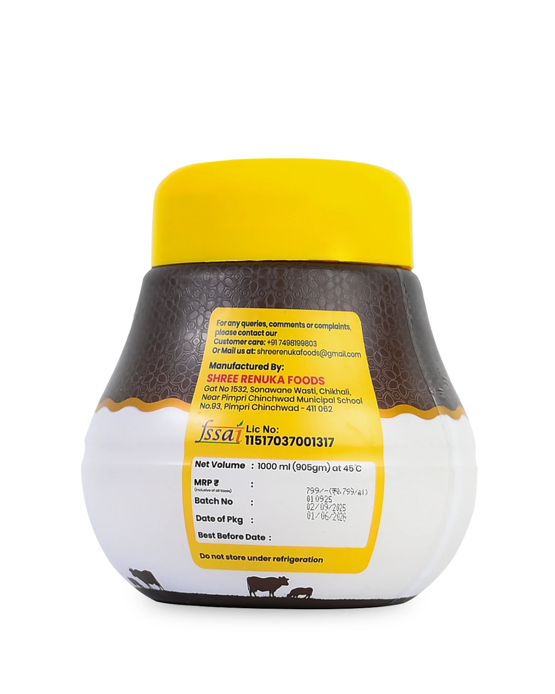 Shree Dwarkadhish Buffalo ghee 1 litre angle 1