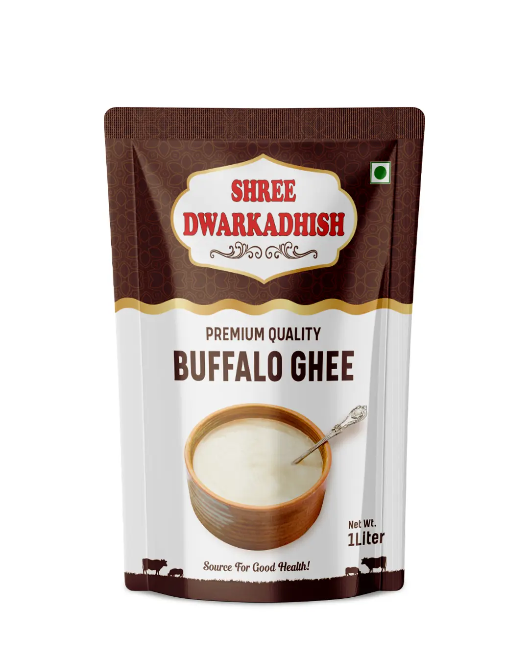 Shree Dwarkadhish buffalo ghee pouch 1 litre